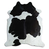 Black and white cowhide rug XL