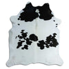 Black and white cowhide rug XL