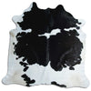 Black and white cowhide rug XL