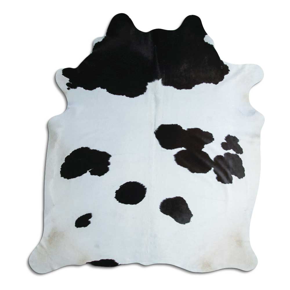 Black and white cowhide rug XL