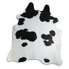 Black and white cowhide rug XL