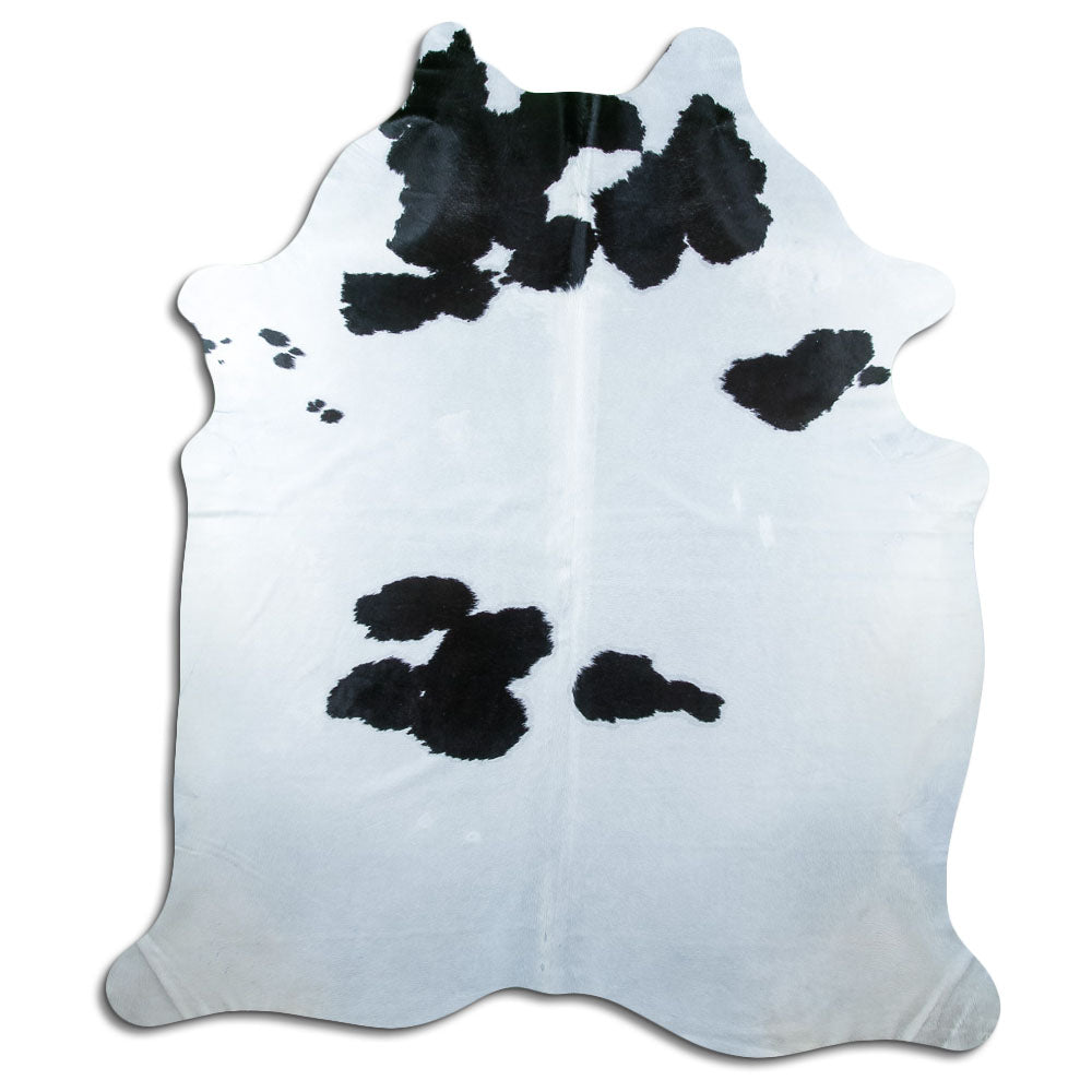 Black and white cowhide rug XXL