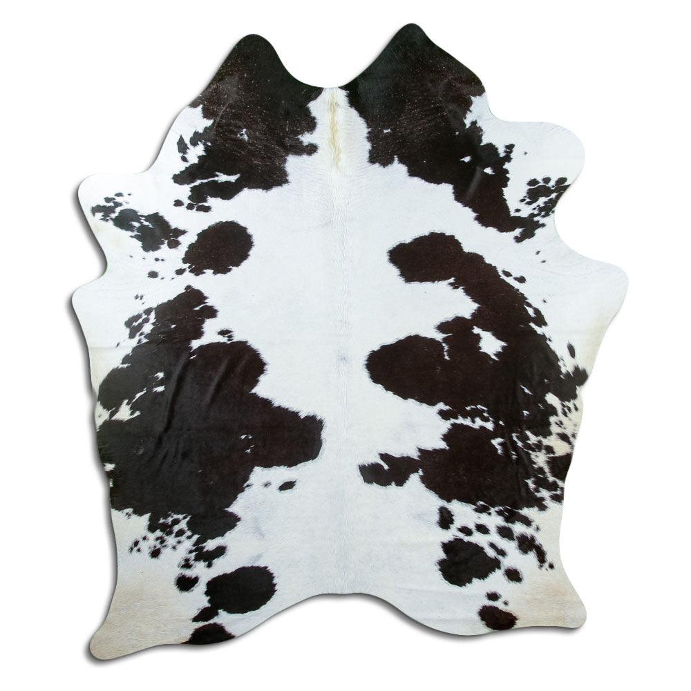 Black and white cowhide rug XL