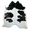 Black and white cowhide rug L