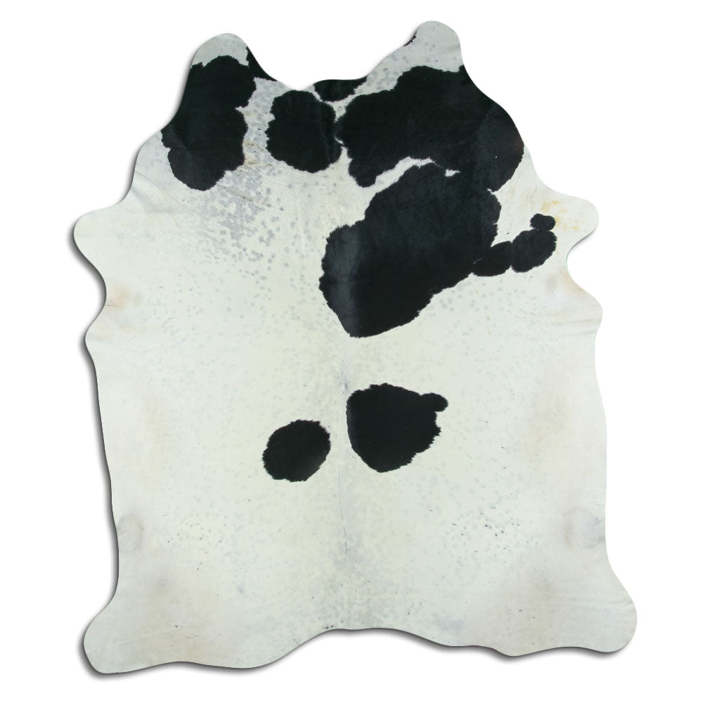 Black and white cowhide rug XL