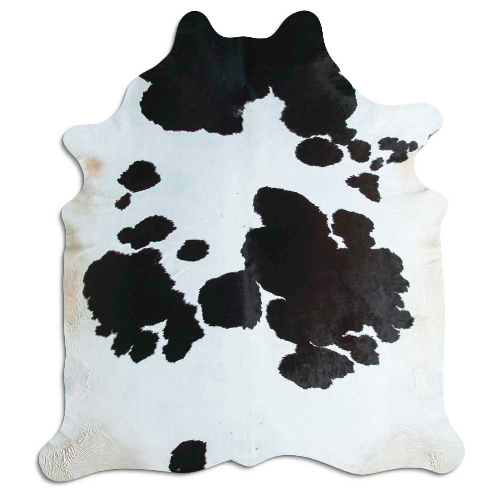 Black and white cowhide rug XXL