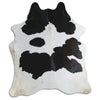 Black and white cowhide rug XL