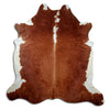 Brown and white cowhide rug XXL