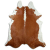 Brown and white cowhide rug XXL