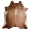 Brown and white cowhide rug XL