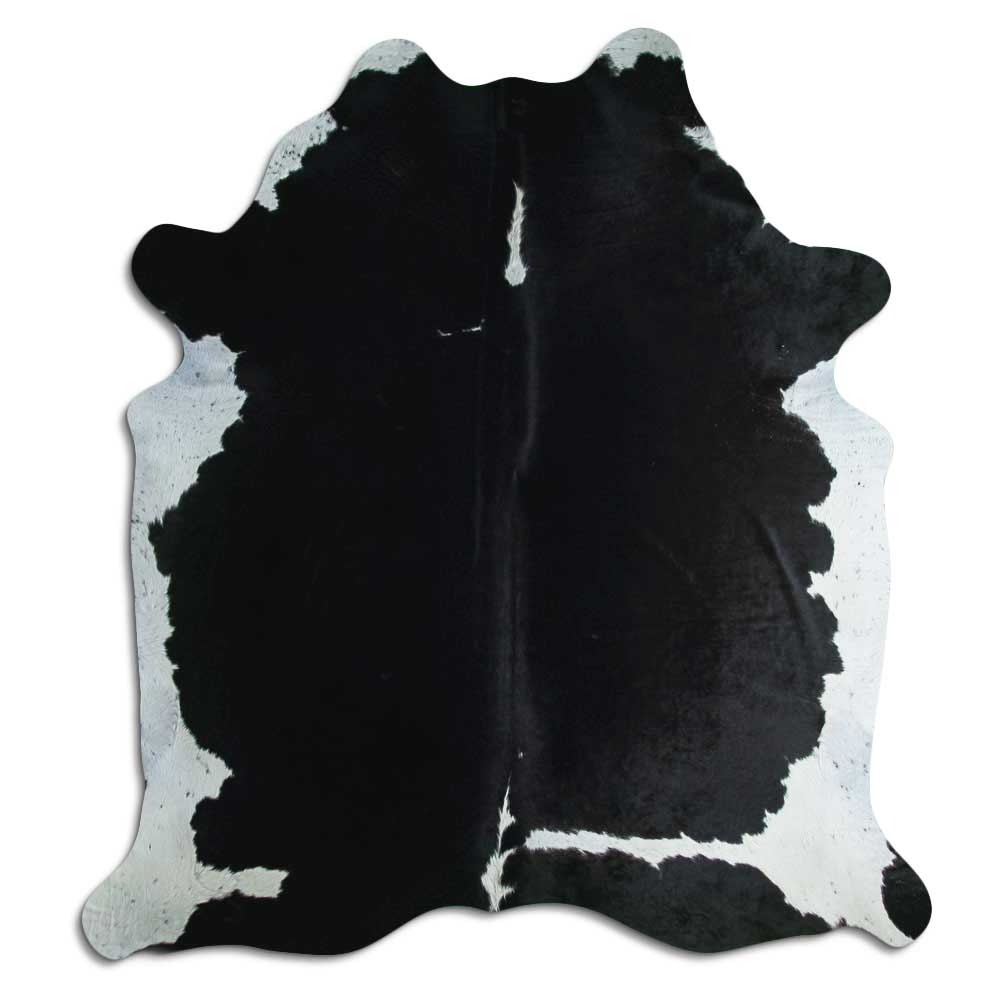 Black cowhide rug XL