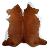 Hnedo-biely koberec z kravskej kože XL