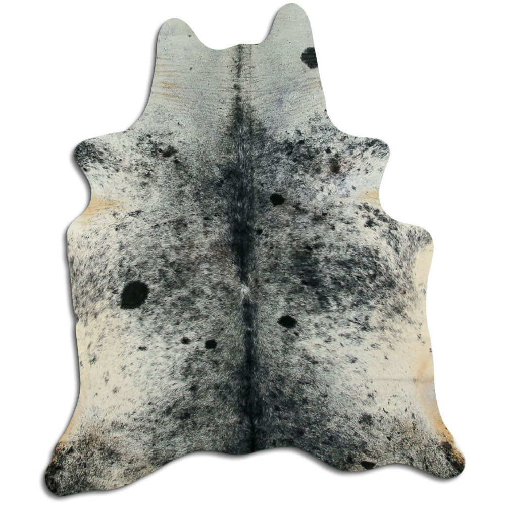Salt and Pepper Exotic cowhide rug L