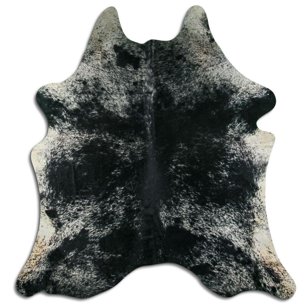 Salt and Pepper Exotic cowhide rug L