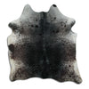 Salt and Pepper Exotic cowhide rug L