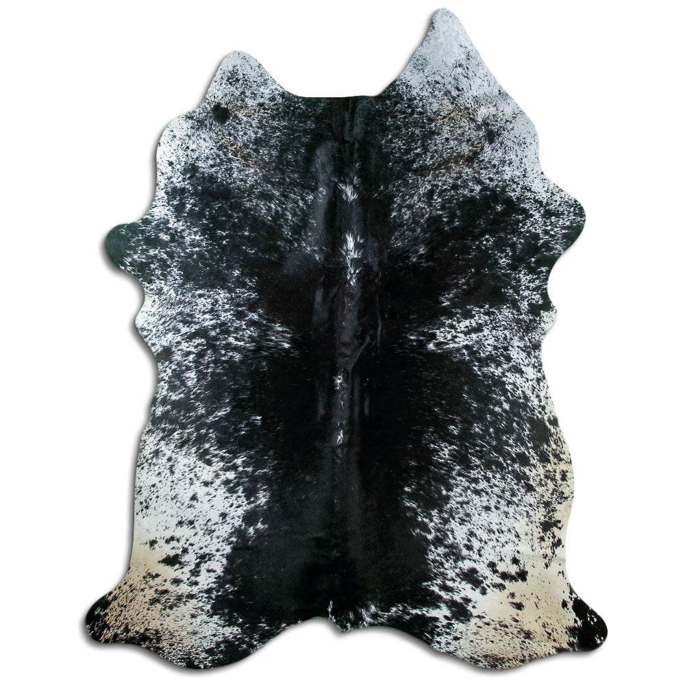 Salt and Pepper Exotic cowhide rug XL