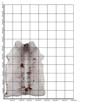Salt and Pepper egzotinis cowhide rug L