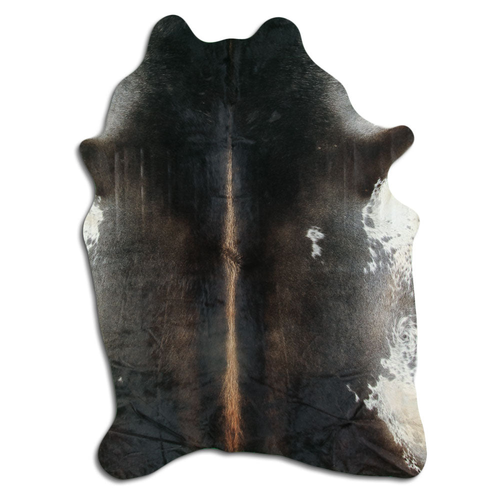 Grey cowhide rug L