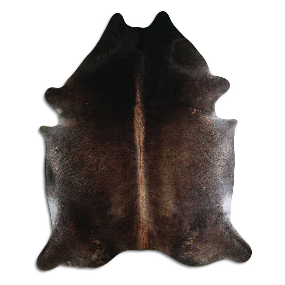 Brown cowhide rug XL