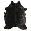 Black cowhide rug L