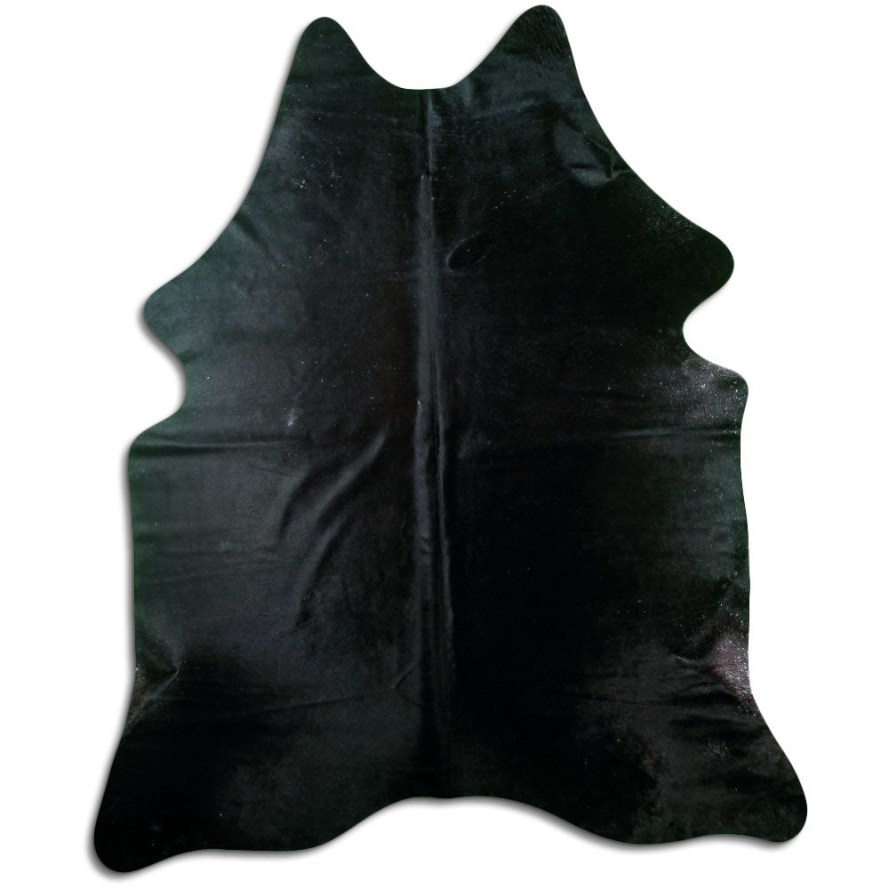 Black cowhide rug XL