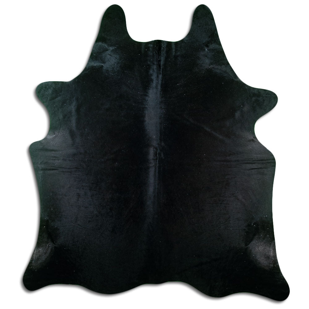 Black cowhide rug XL