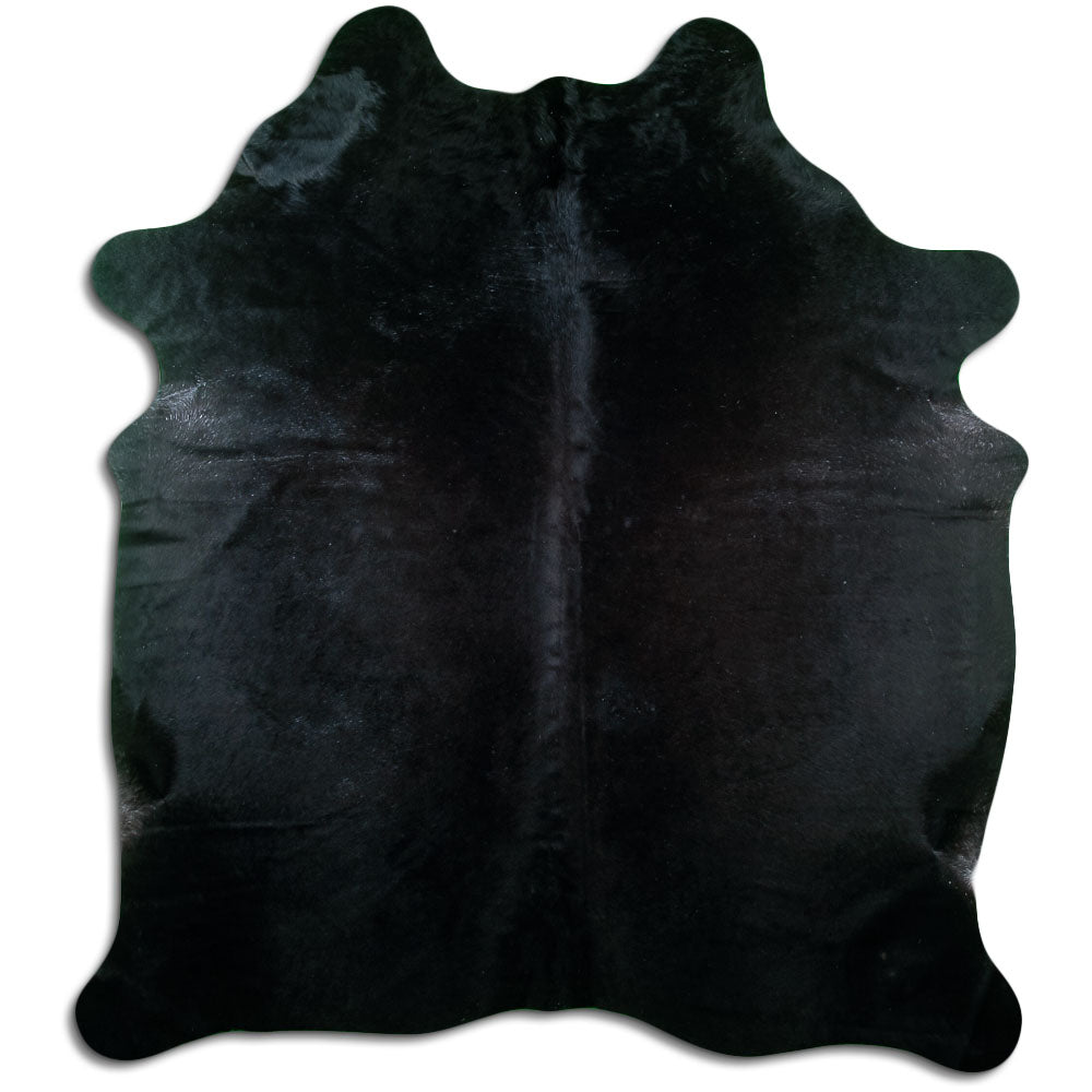 Black cowhide rug XL