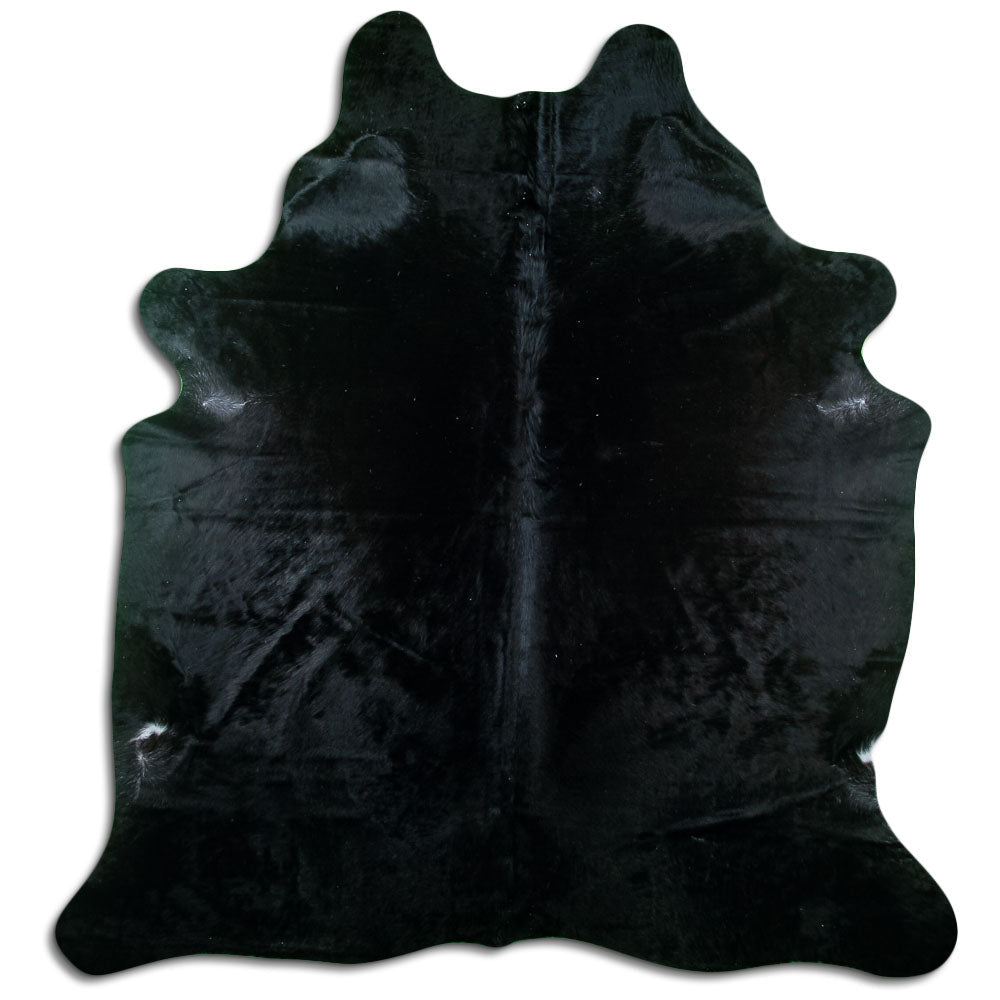 Black cowhide rug XL