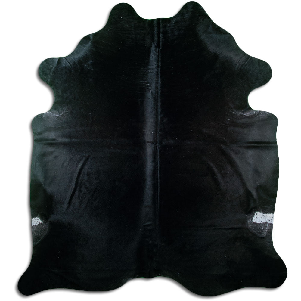 Black cowhide rug XL