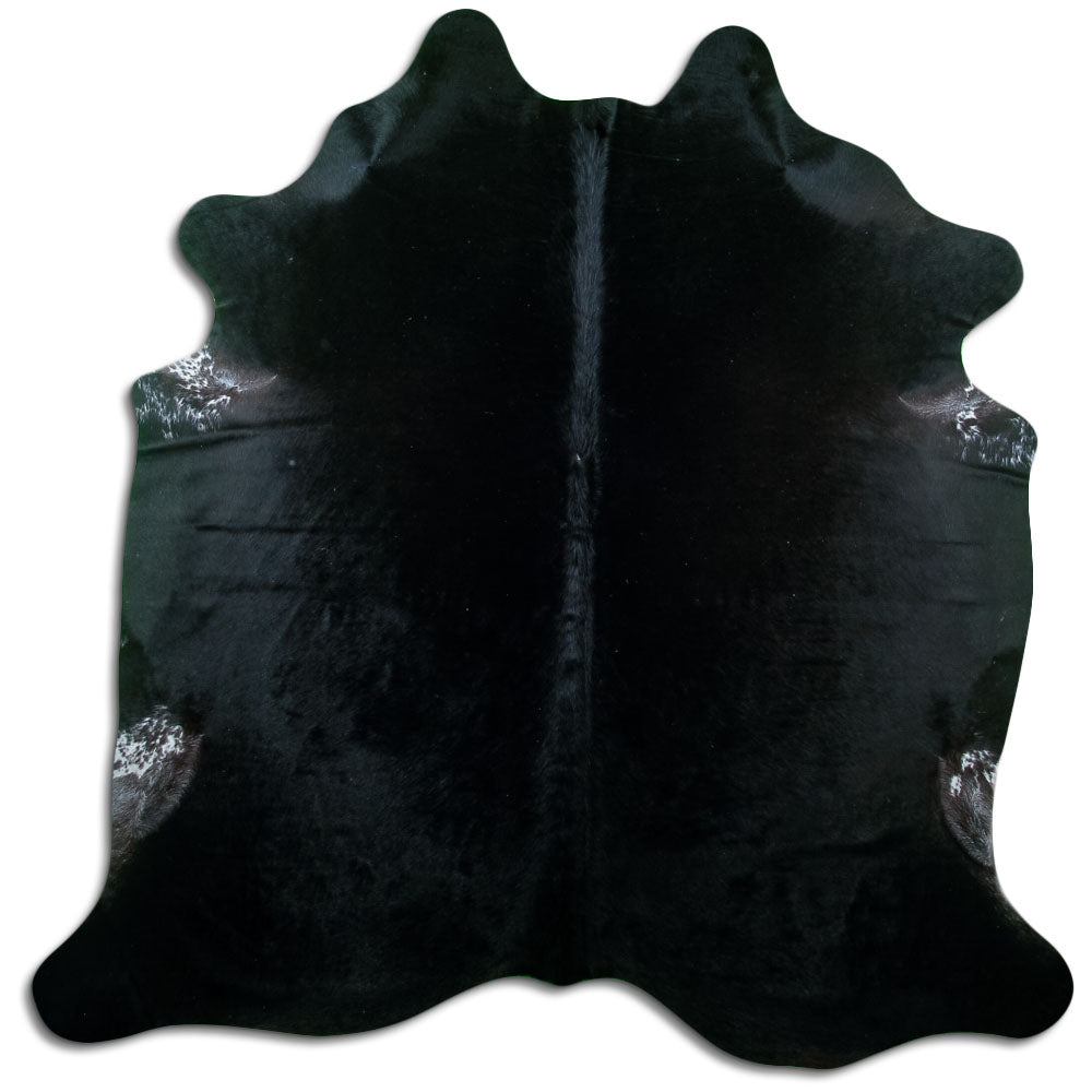 Black cowhide rug XL