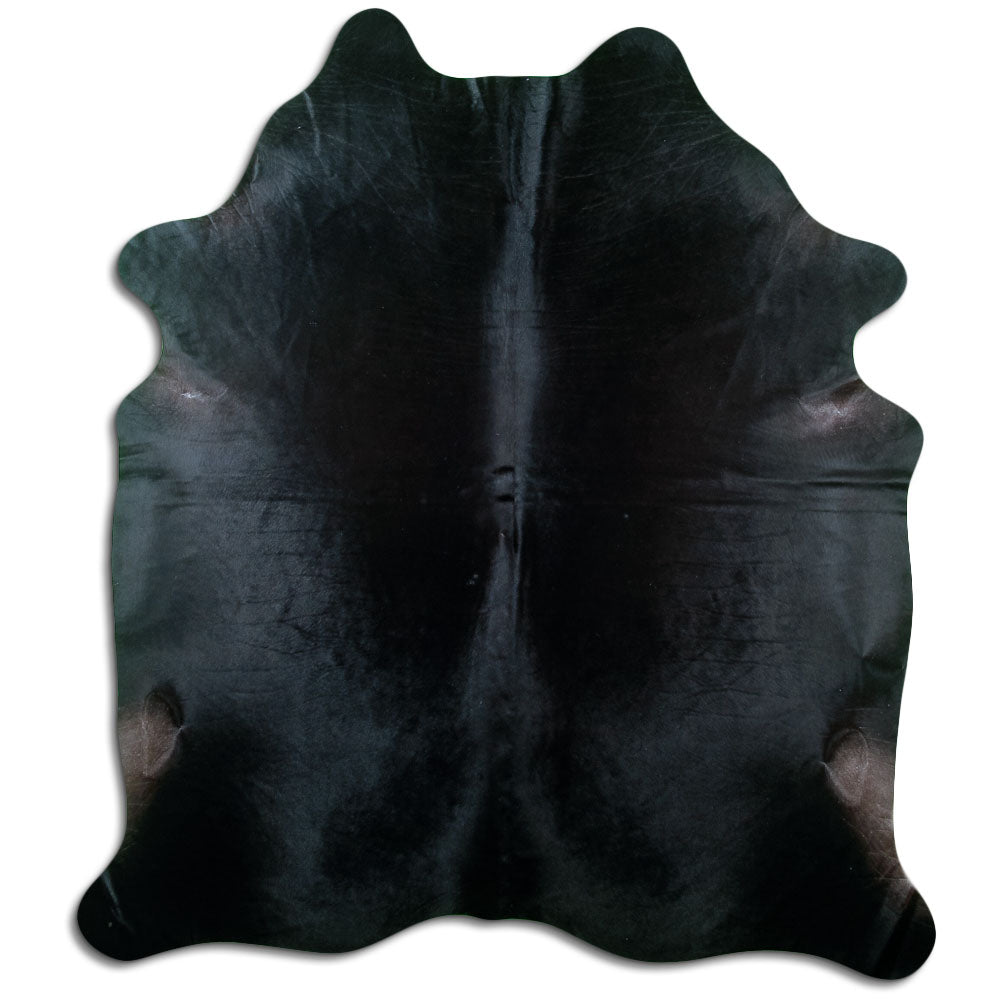Black cowhide rug XL
