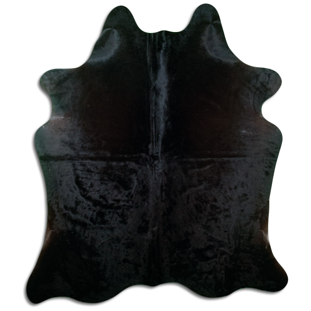 Black cowhide rug XL