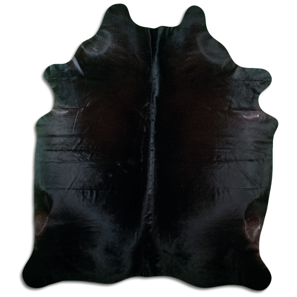 Black cowhide rug XL
