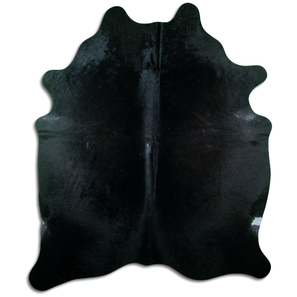 Black cowhide rug XL
