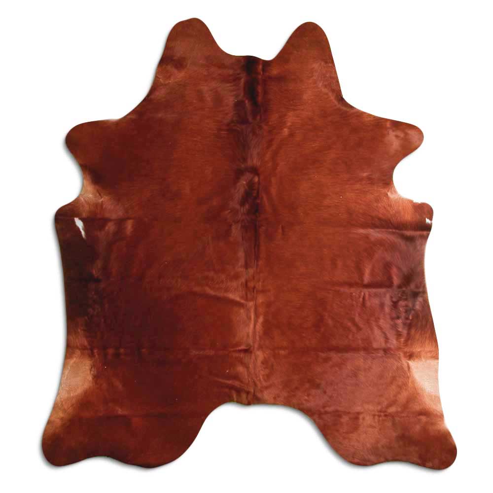 Brown cowhide rug L
