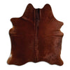 Brown cowhide rug M