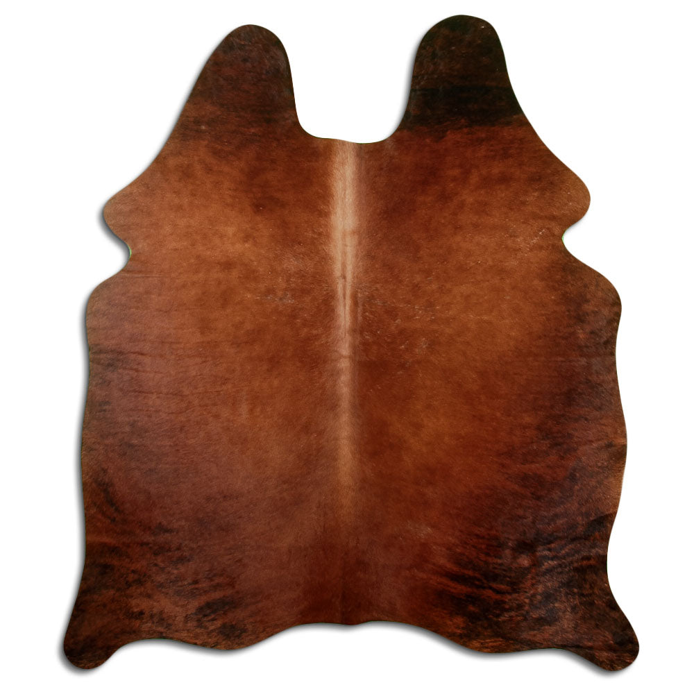 Brown cowhide rug M
