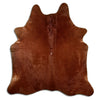 Brown cowhide rug L