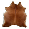 Brown cowhide rug M