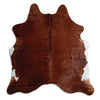Brown cowhide rug M