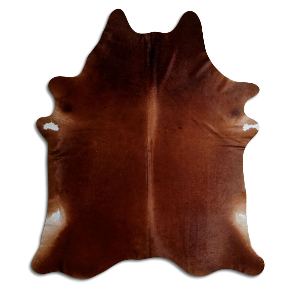 Brown cowhide rug XXL