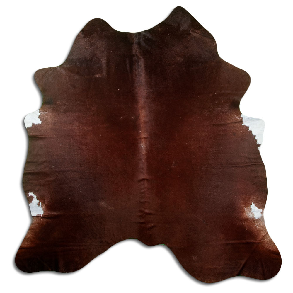 Brown cowhide rug XL