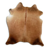 Brown cowhide rug M