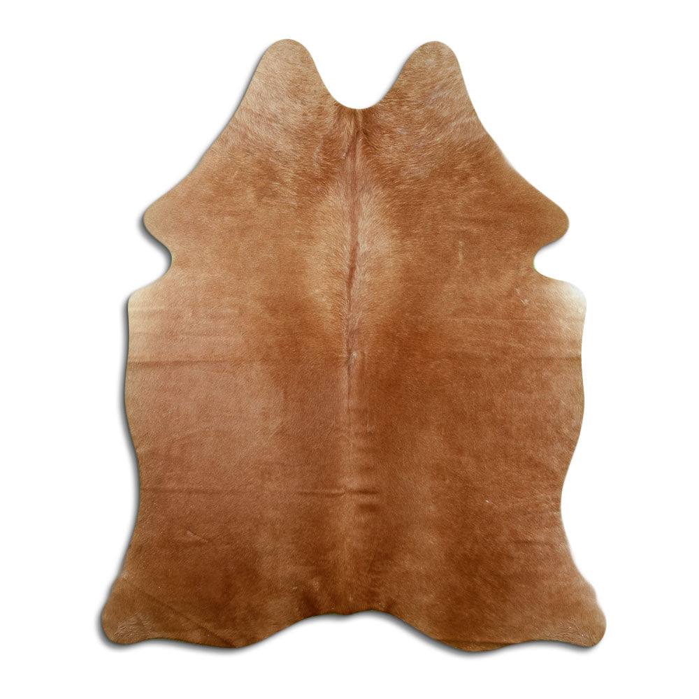 Brown cowhide rug L