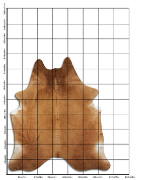 Brown cowhide rug XXL