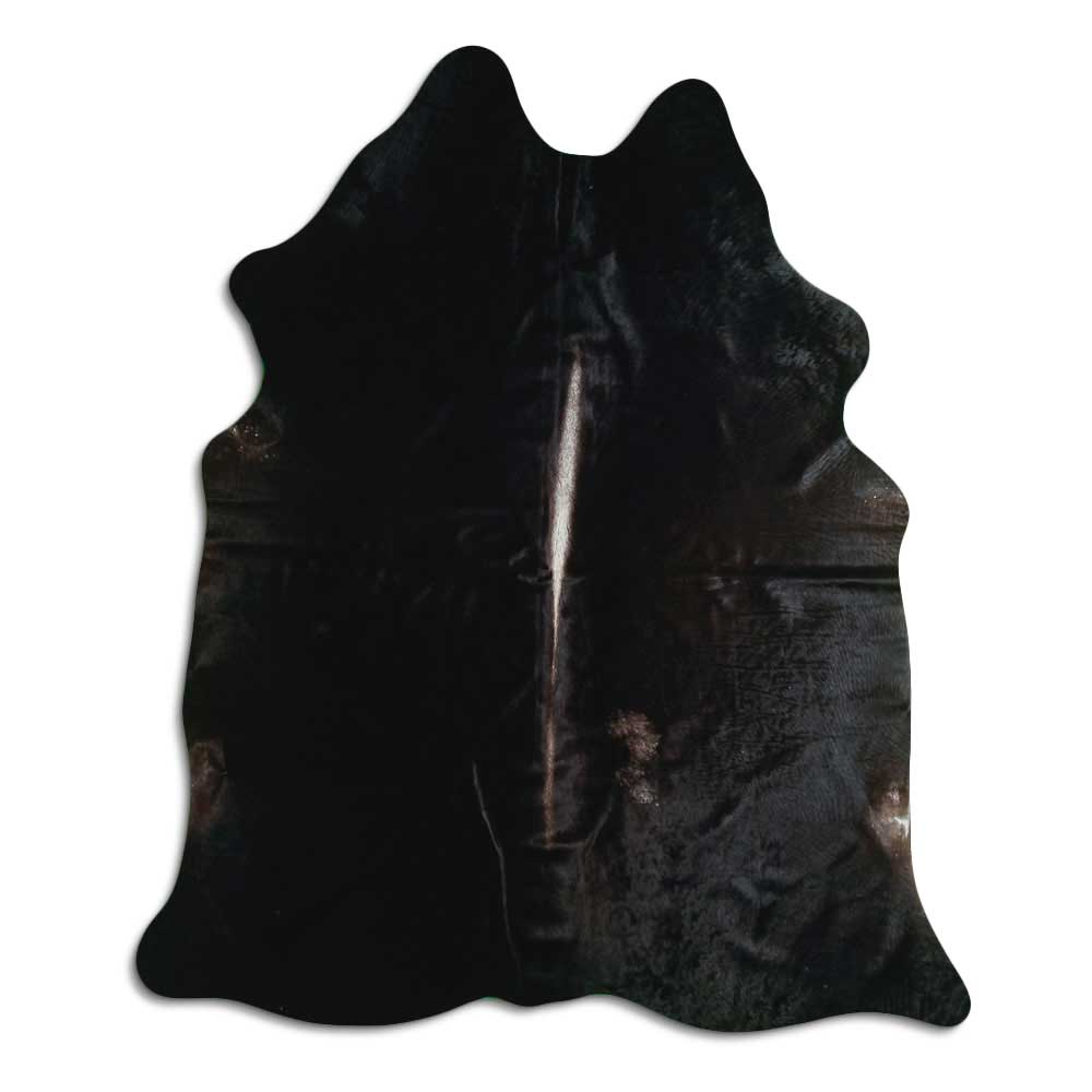 Brown cowhide rug L