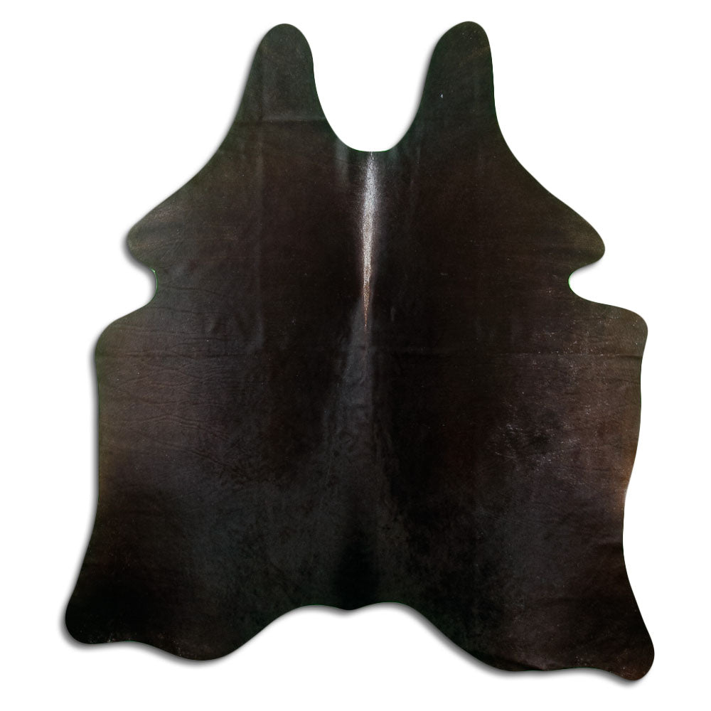 Brown cowhide rug M
