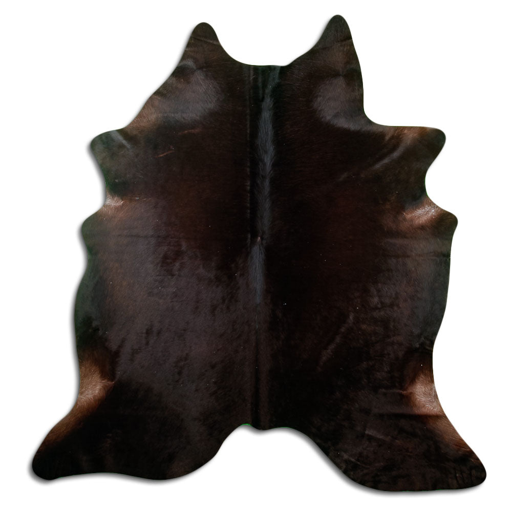 Brown cowhide rug L