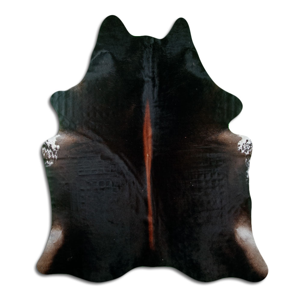 Brown cowhide rug XL