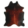 Brown cowhide rug L